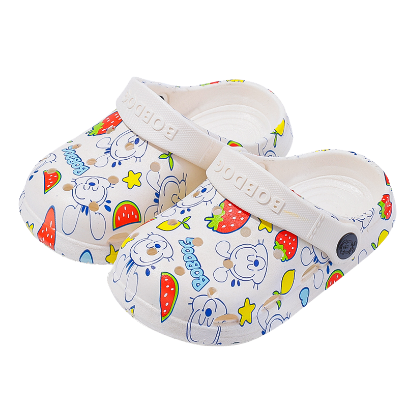巴布豆儿童拖鞋夏季卡通印花凉拖1-5小童男女沙滩洞洞鞋BD78A-2