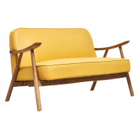 宏绮家具 定制简约现代实木办公接待休闲沙发