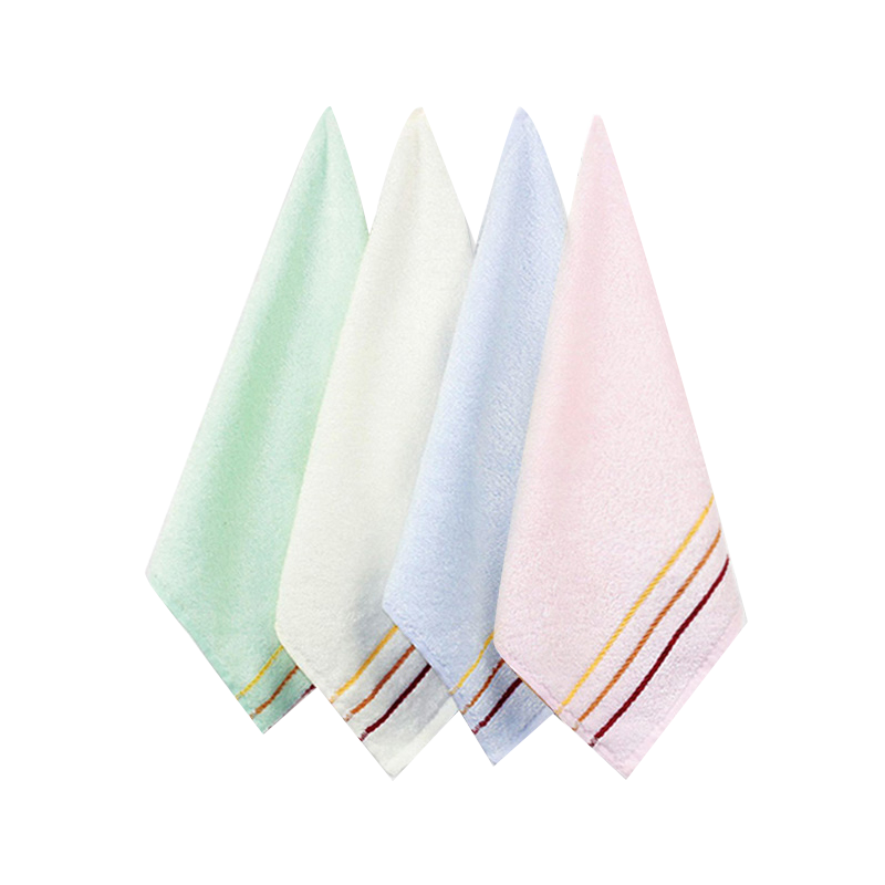 馨牌 毛巾家纺竹纤维环保多功能方巾 宝宝口水巾擦汗巾洗脸小毛巾小童巾 25*25cm 蓝色