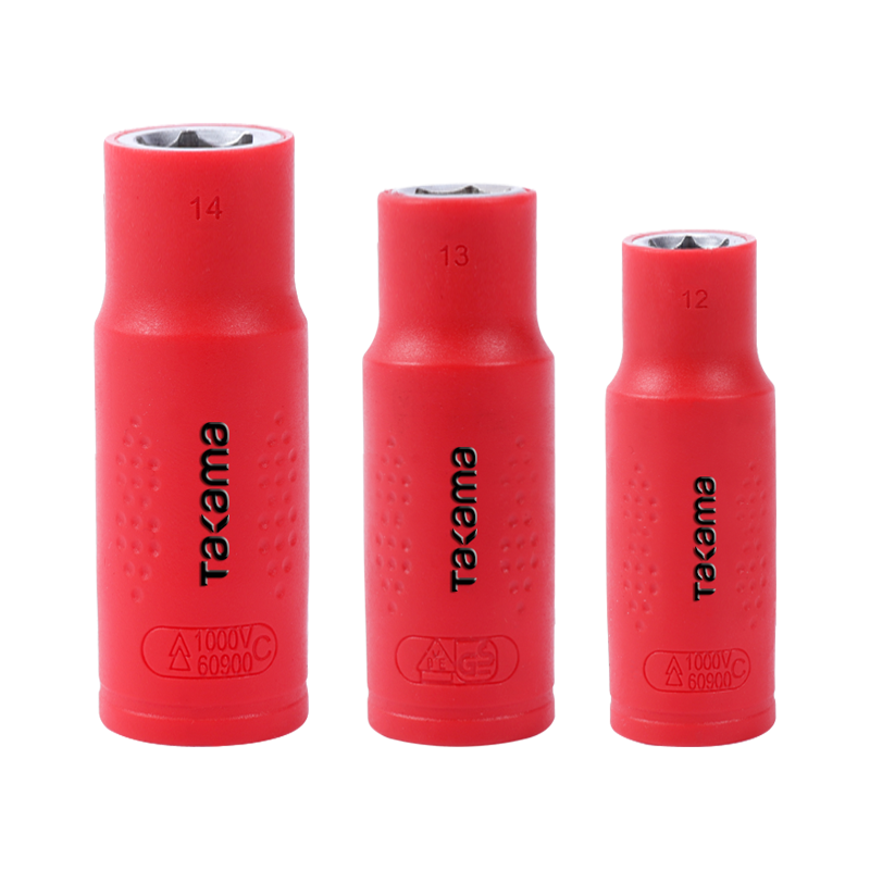 高松(takama)绝缘加长套筒头(vde耐压1000V 10mm3/8方系列)10mm v538010/1个