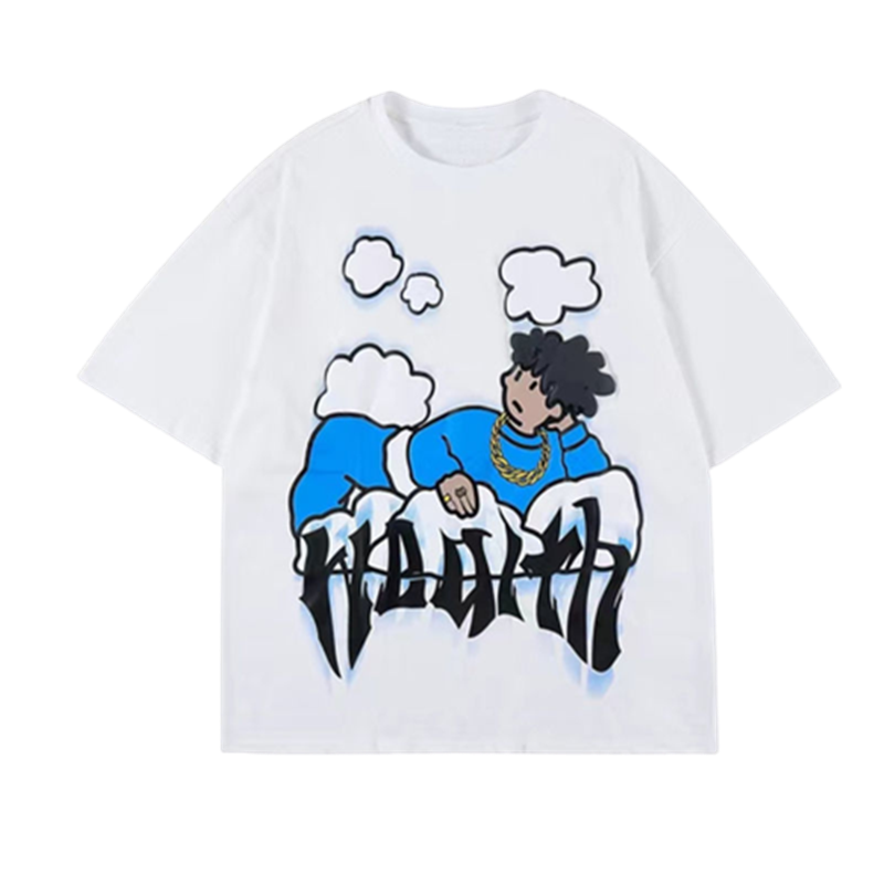 CACHE CACHE美式嘻哈短袖夏季街头酷少年印花T恤女甜酷风女士上衣