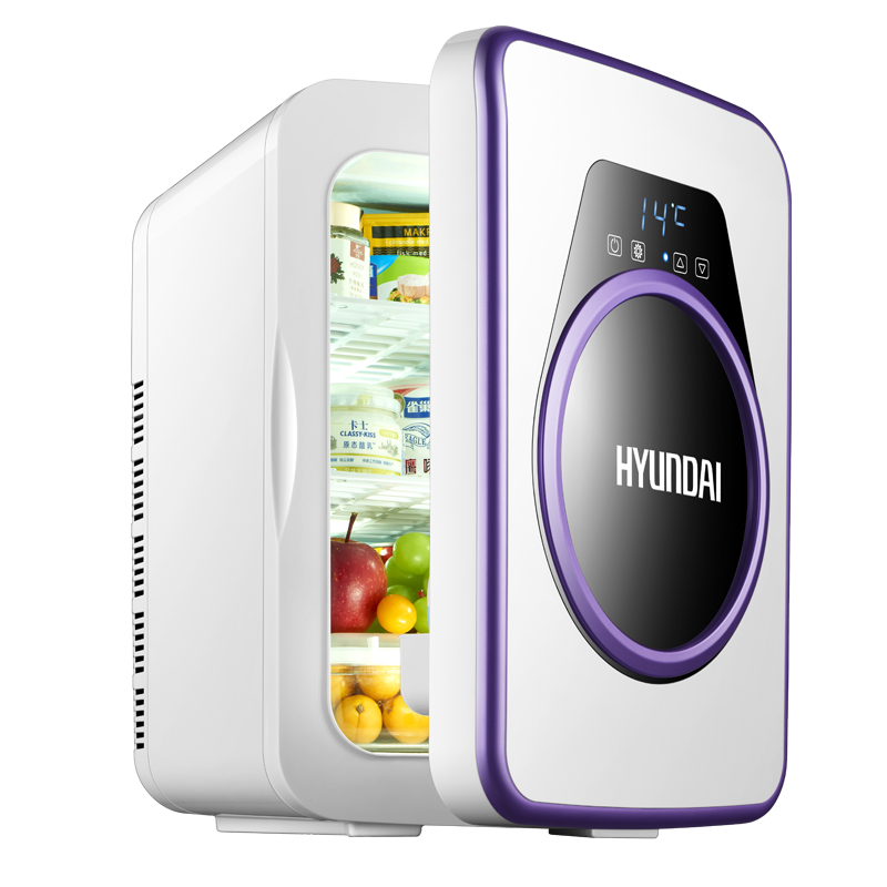韩国现代车载小冰箱车家两用制冷冷藏储奶化妆品单人租房迷你宿舍