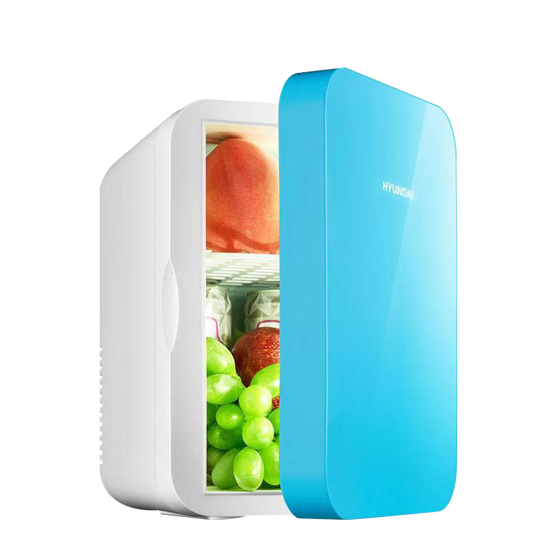 韩国现代(HYUNDAI)6L小冰箱迷你宿舍小型家用车载冰箱车家两用制冷暖器