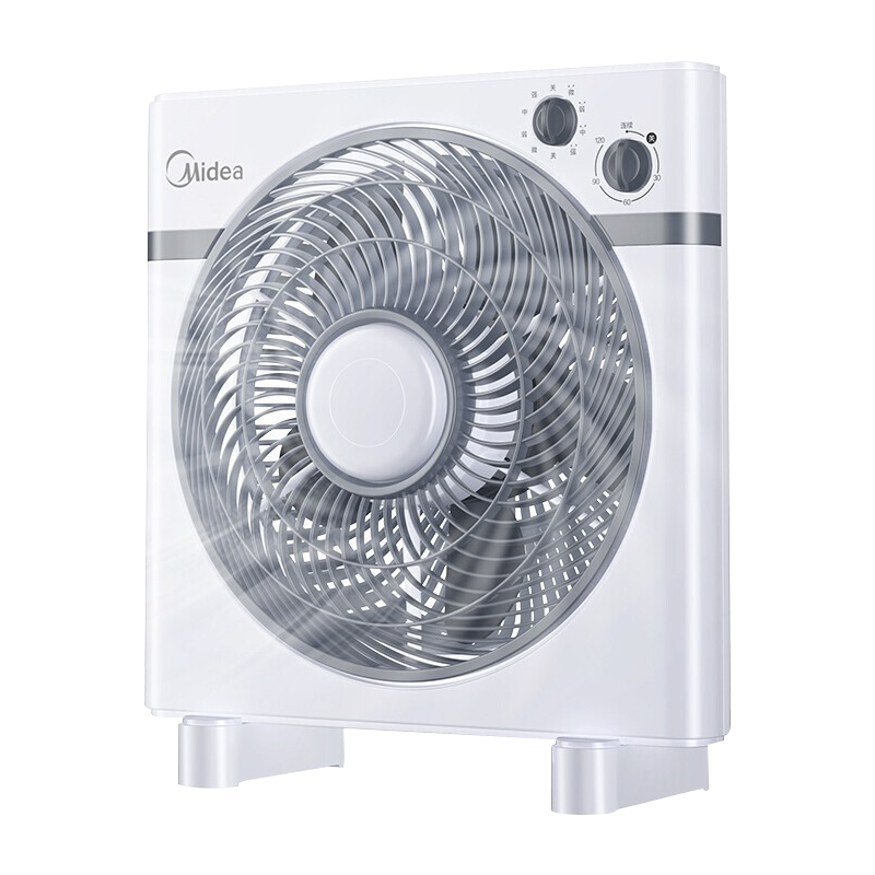 美的 转页扇台式电风扇办公扇学生宿舍轻音家用节能风扇 机械控制 支持定时 4档可调自然风;正常风台扇KYT25-15AW