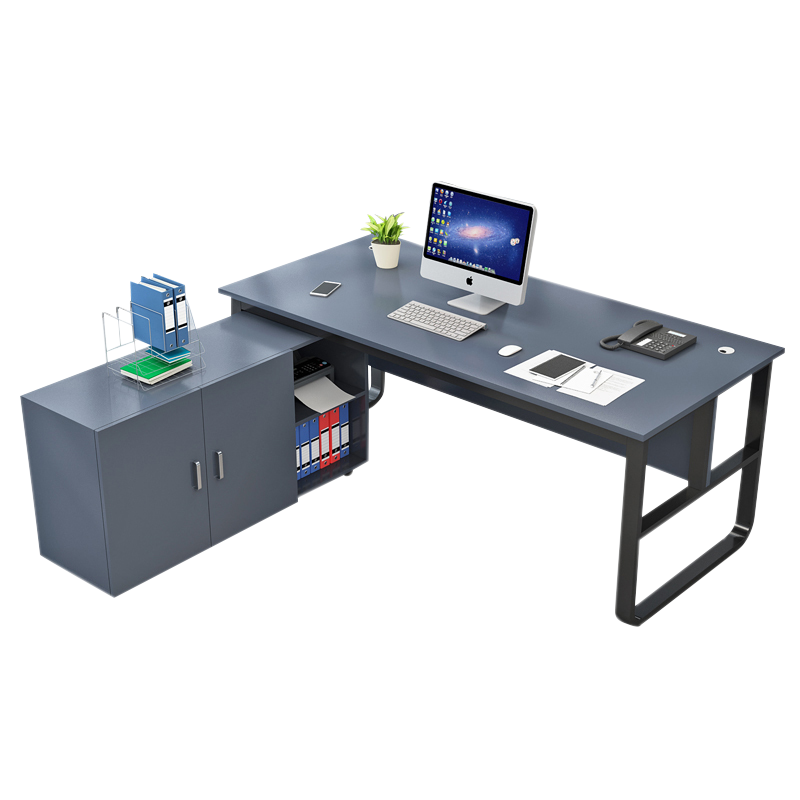 DXBG工作桌简约员工桌主管桌椅组合长1.4米宽0.6米桌+侧柜[工厂现做 7天内发货]