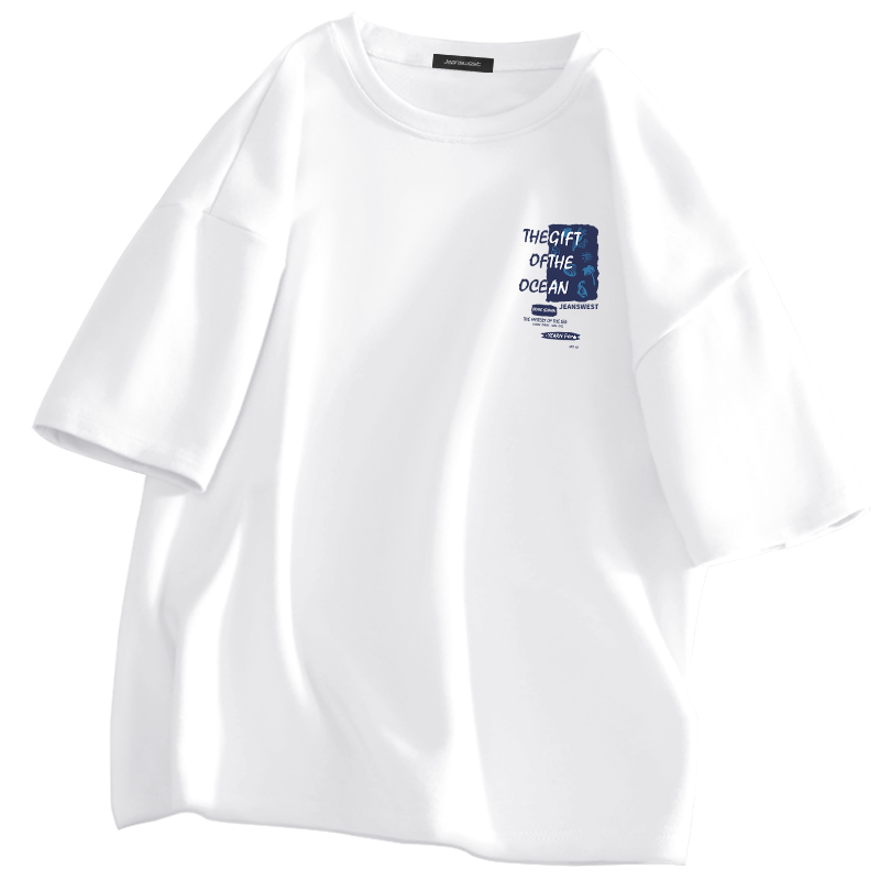 真维斯国潮短袖t恤男2022新款 夏季纯棉宽松大码半袖学生百搭上衣