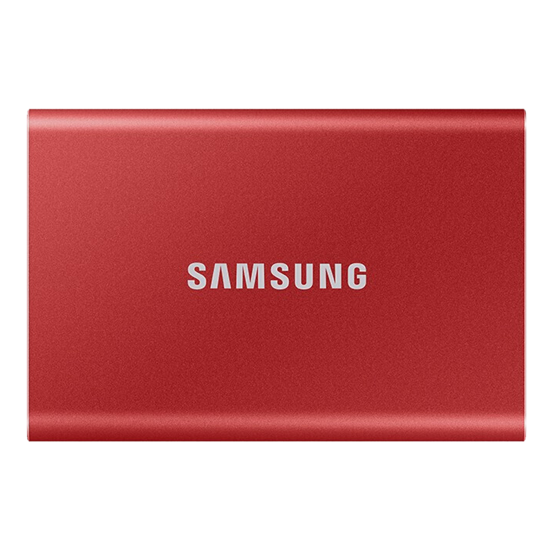 三星(SAMSUNG) T7火星红 2T Type-c USB 3.2 移动固态硬盘(PSSD)MU-PC2T0R/WW