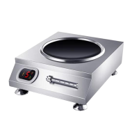 德玛仕(DEMASHI) 商业电磁灶爆炒炉凹面不锈钢款380V 5000W凹面磁控款IH-TC-5000C