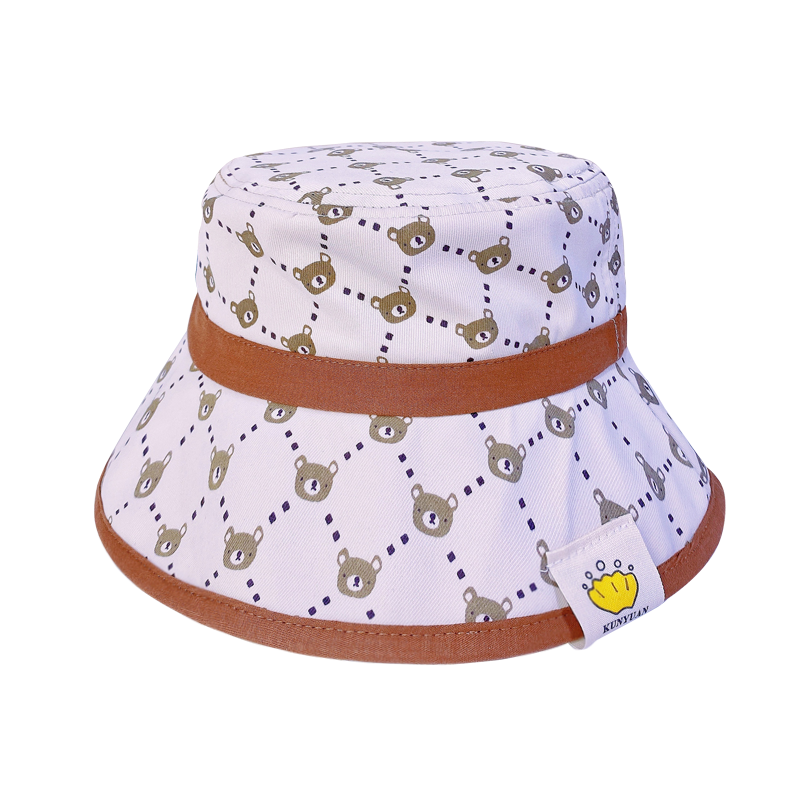 富名洋宝宝渔夫帽夏季薄款儿童帽子婴儿遮阳防晒可爱超萌男童春秋季女童