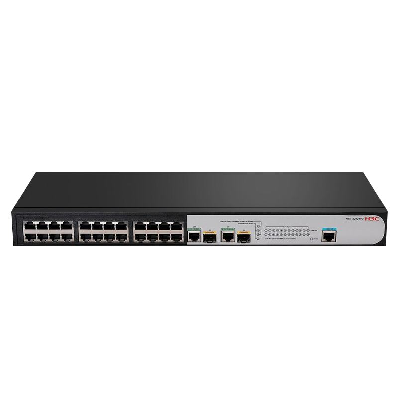 新华三(H3C)S2626V2 24口百兆电+2口千兆光纤口二层网管企业级网络交换机