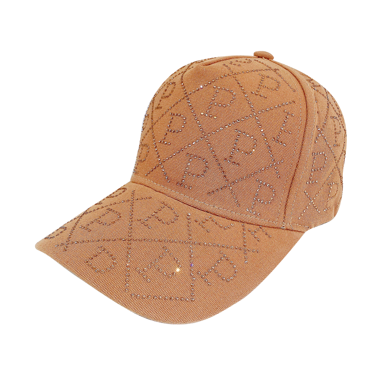 富名洋满印水钻棒球帽女男ins韩版潮百搭圆脸适合帽子春秋鸭舌帽子镶钻