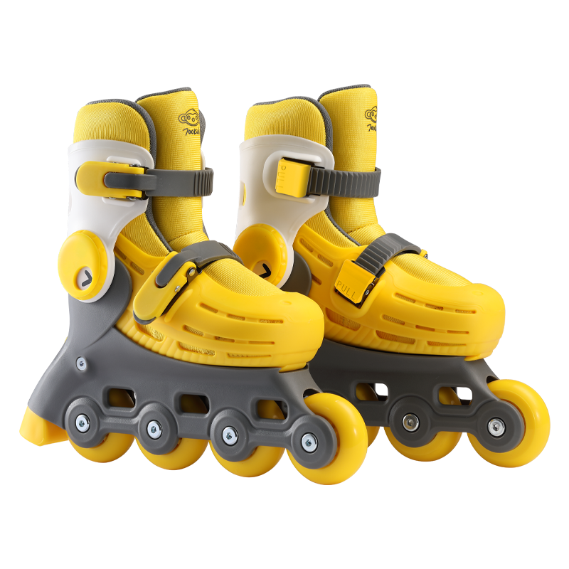 小米生态链 柒小佰儿童轮滑鞋码可调大小3-5-7岁初学者小孩溜冰鞋直排四轮轮滑鞋 码数(24.5-31)