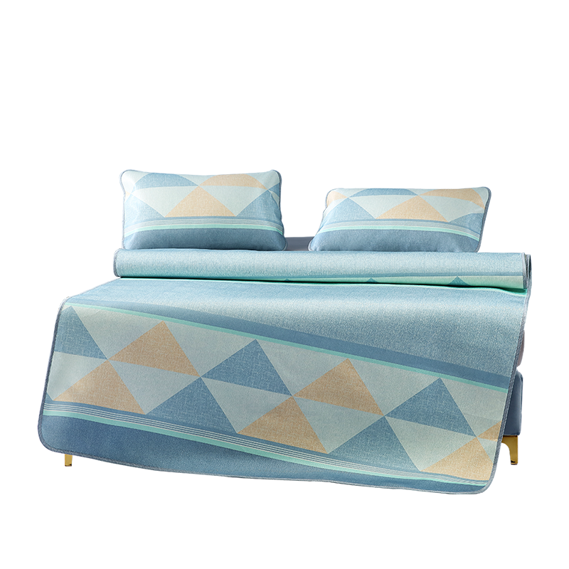 百丽丝冰丝席可折叠三件套软席子凉席家用夏天单双人学生宿舍