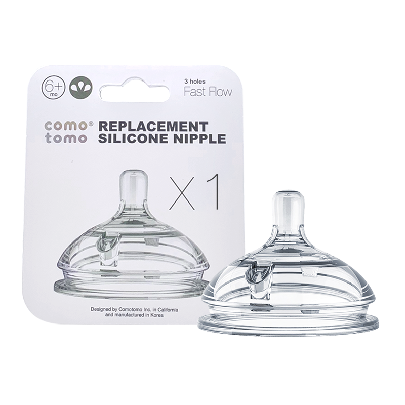 可么多么(comotomo)硅胶奶嘴 流量为三滴6个月以上宝宝单只装