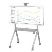 飞利浦电视支架电子白板触摸屏一体机显示器移动挂架智能视频会议平板白板移动推车55-120英寸电视适用 典雅灰