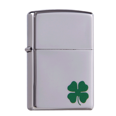 原装正品zippo打火机四叶草24007小幸运芝宝专柜正版男士防风zp七夕