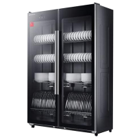 德玛仕(DEMASHI)商用立式双开门食堂餐具消毒碗柜大容量保洁柜ZTP680F-3 [510L电脑触控丨供200人]