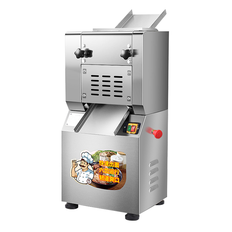 乐创(lecon)商用压面机 电动大型擀面机食堂揉面压皮机面条机 30型铁滚筒(不带面刀)220v