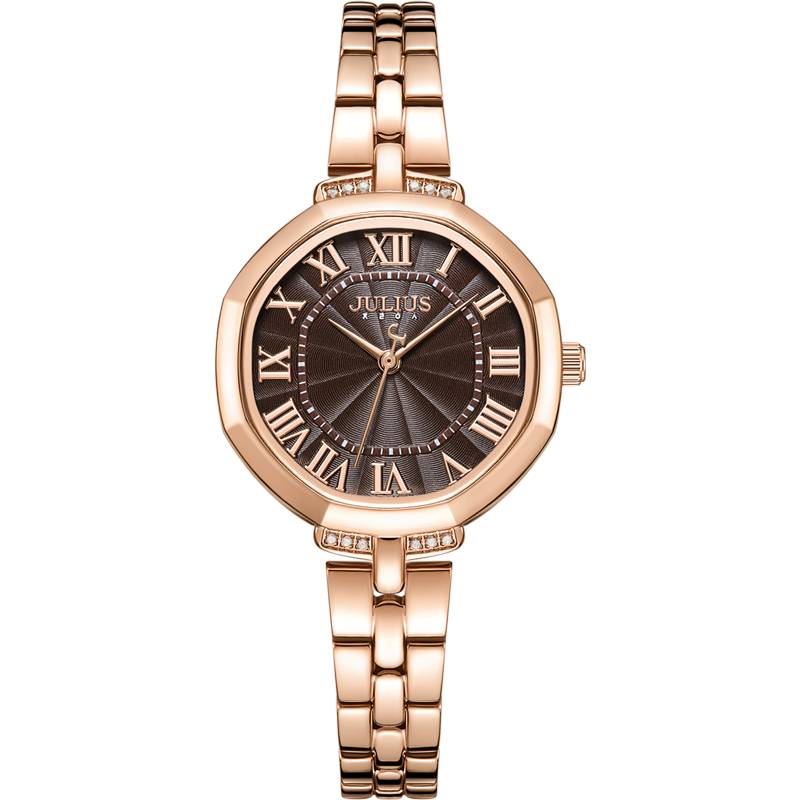 聚利时韩风罗马刻度优雅多边形复古OL女士防水石英手表JA-1323