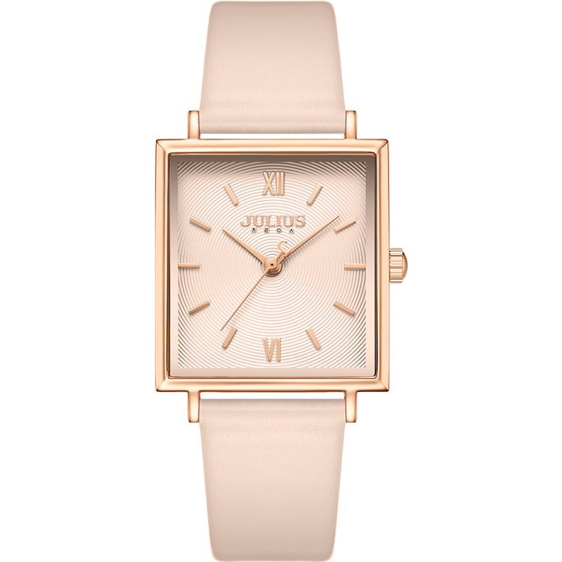 聚利时韩版潮流时尚方形螺纹面防水中学生皮带女生手表JA-1335