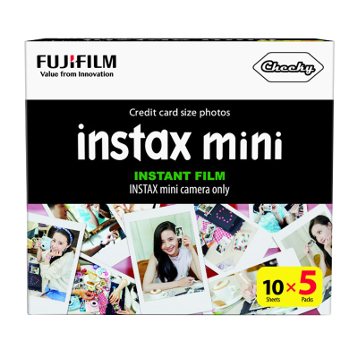 [5.2元加购周边盲盒]富士(FUJIFILM)INSTAX 拍立得相纸 mini白边胶片(50张)