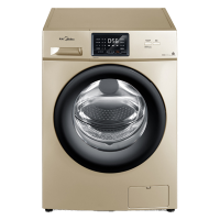 美的(Midea)MG100V31DG5 10公斤全自动滚筒洗脱一体洗衣机 变频安静 家用金色