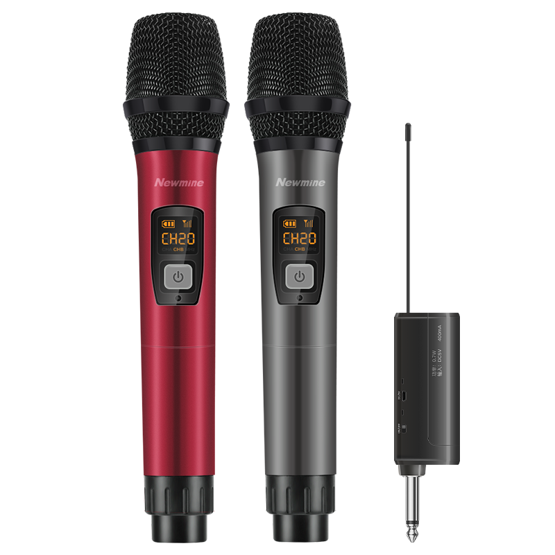 纽曼MC10银色电容麦克风无线蓝牙话筒全民唱k歌吧神器家用声卡话筒音响一体麦克风