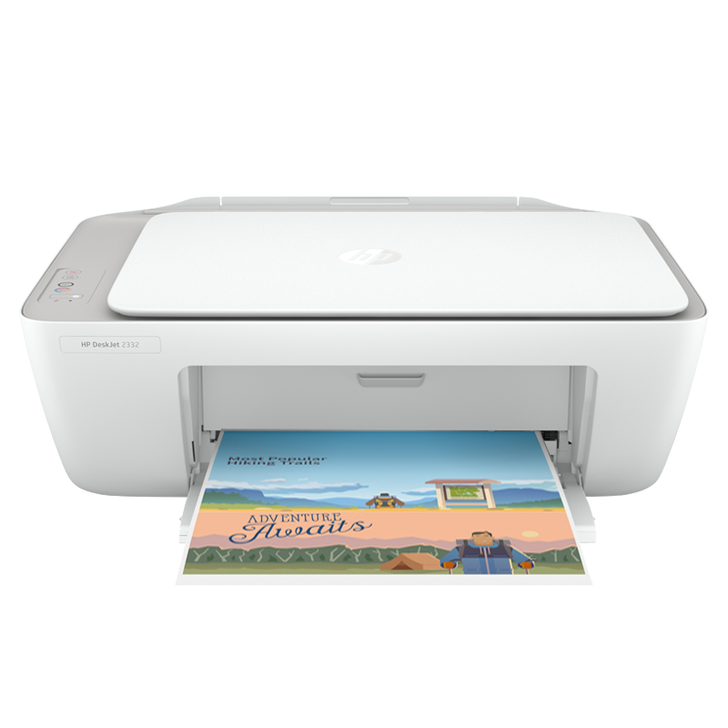 惠普HP DeskJet 2332 彩色喷墨打印机家用小型复印件扫描一体机家庭学生多功能电脑打字a4照片相片办公黑白三合一 惠普2332打印机 套餐三