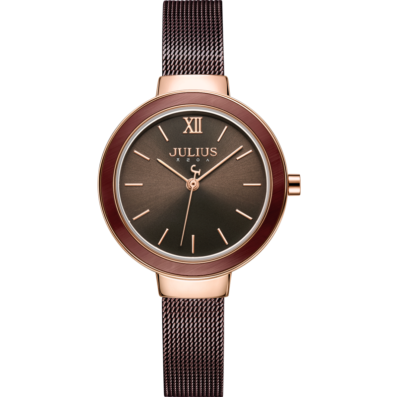 聚利时韩风简约优雅不锈钢防水气质百搭通勤女生石英手表JA-1345