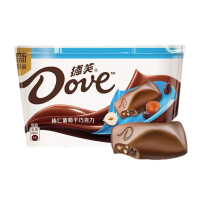 德芙(DOVE)巧克力碗装榛仁葡萄干巧克力252g零食情人节礼物