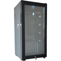 学校幼儿园食品留样柜展示柜切夫曼保鲜冷藏箱酒店客房冰箱带单双锁_20L黑色带锁3层