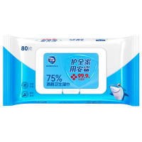 安鲨75%酒精卫生湿巾家用80片*3包 杀菌消毒湿巾 湿纸巾 酒精棉片 儿童家用外出免洗手消毒