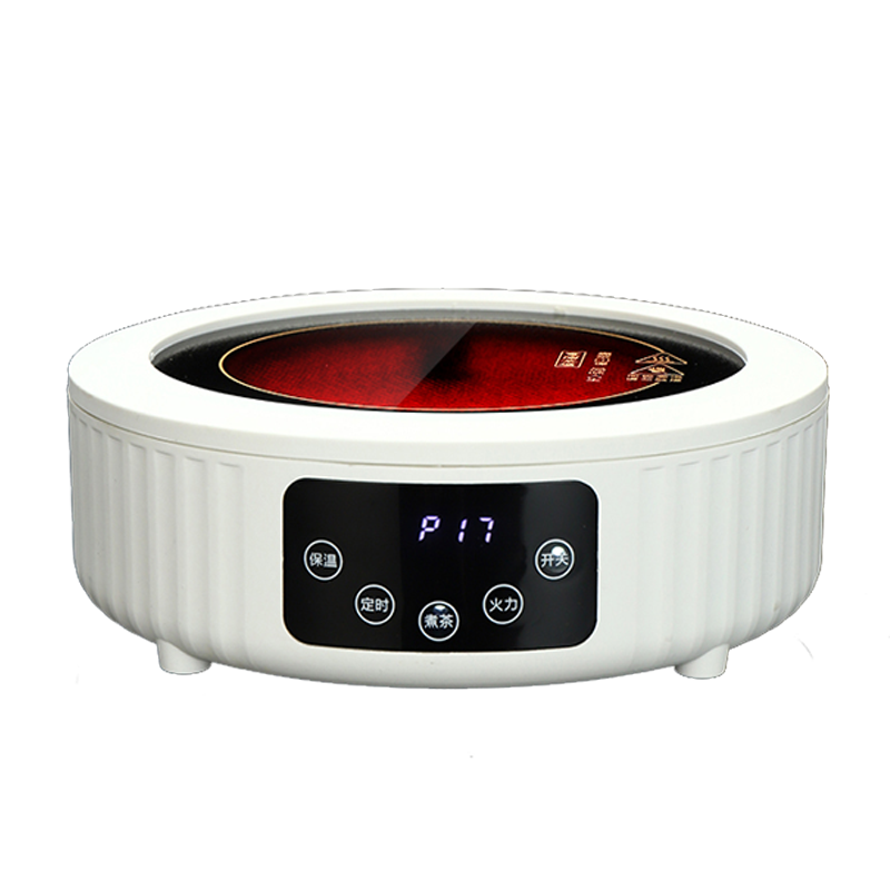 乐么电陶炉煮茶家用迷你功夫养生蒸煮茶器小电热泡茶机光波电磁炉智能保温防干烧[白色+J款耐高温玻璃壶]