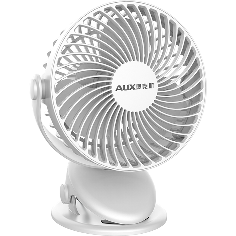 奥克斯小风扇小型学生宿舍便携式迷你可充电usb夹式随身大风力家用电扇桌面床上手持充电式车载电风扇