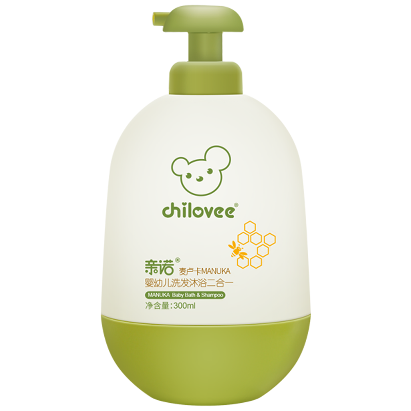 亲诺(chilovee)麦卢卡洗发沐浴二合一300ml 新生儿宝宝母婴洗发沐浴露有香味型洗护用品