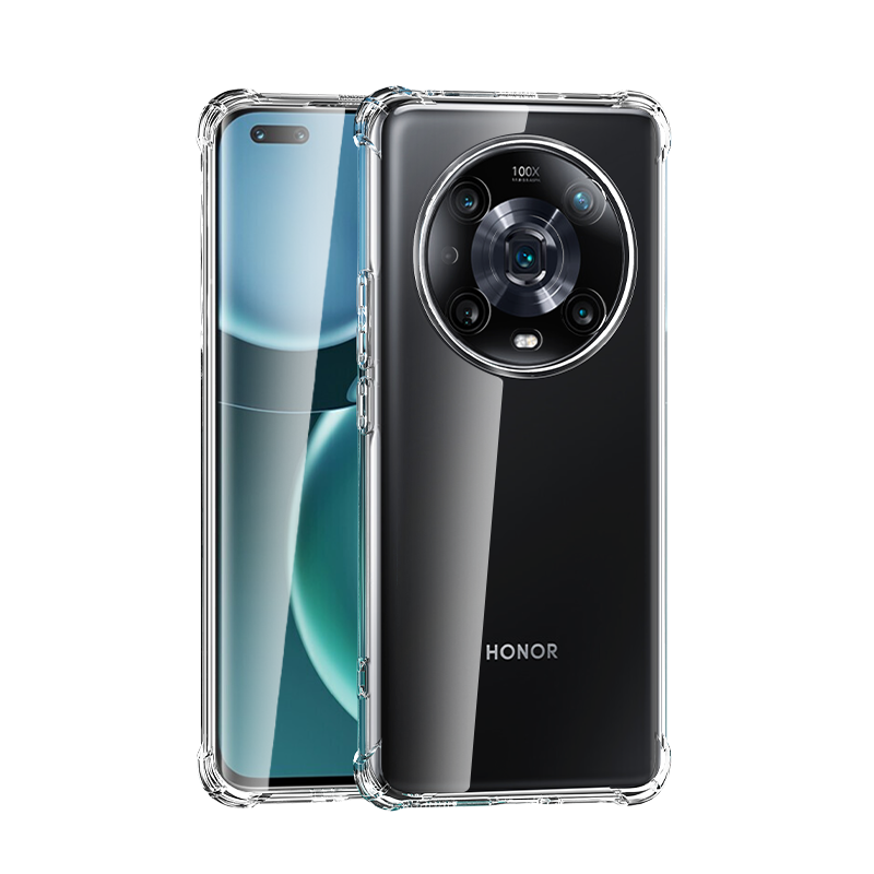 ESCASE 荣耀magic4pro手机保护壳Magic3全包高清透明气囊防摔软套双曲屏男女商务潮牌ES-iP9系列