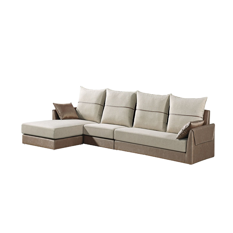 双虎布艺沙发(左三+右三+脚踏)现代简约