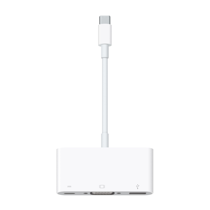 苹果/Apple USB-C 雷雳3至VGA多端口转换器 macbook转接头苹果笔记本电脑投影仪线 苹果type-c