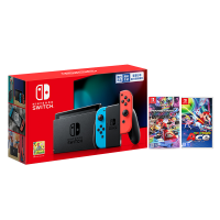 任天堂 Nintendo Switch红蓝主机+马力欧卡丁车8+马力欧网球