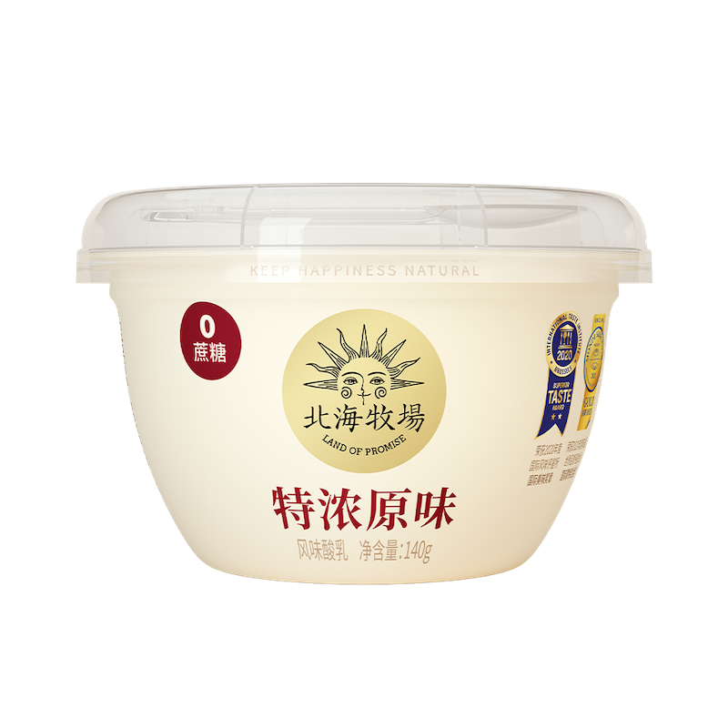北海牧场 宝石碗特浓原味酸奶高蛋白高钙低温 140g*12杯风味酸乳