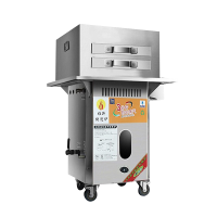 乐创(lecon)商用肠粉机摆摊早餐燃气不锈钢蒸粉机 抽屉式肠粉机 三层四抽一抽一份40*50(中份)液化气