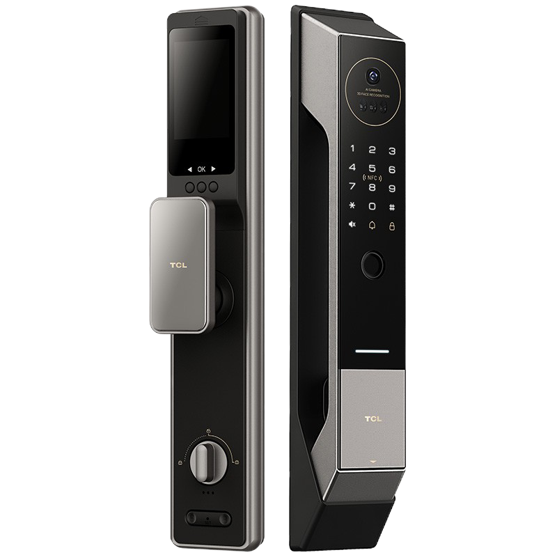 TCL 智能门锁X9S 3D人脸识别大屏可视猫眼锁全自动指纹识远程抓拍C级锁芯10大开锁方式智能门锁