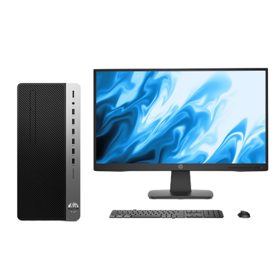惠普(HP)战99电脑主机 商用办公台式机电脑整机定制版(12代i3-12100 8G 512GB固态 WiFi 蓝牙 三年上门)+21.5英寸显示器