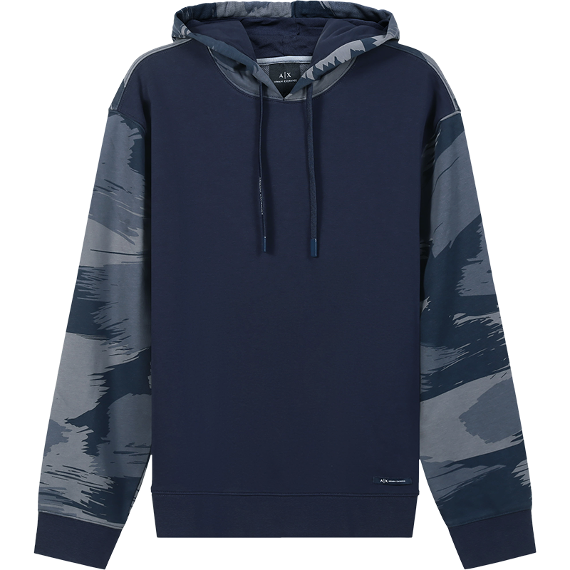 阿玛尼 ARMANI EXCHANGE 男士 棉质连帽卫衣运动衫3LZMHA ZJEFZ