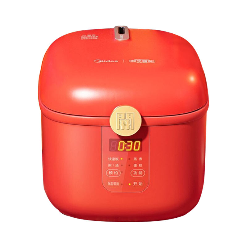 美的(Midea)迷你电饭锅和平精英联名饭煲全自动24小时预约1-4人电饭煲大吉大利中国红MB-FB16E366