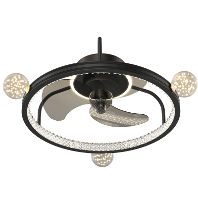 惜光者卧室风扇灯LED吸顶灯房间灯具餐厅灯现代轻奢吸顶风扇灯简约灯