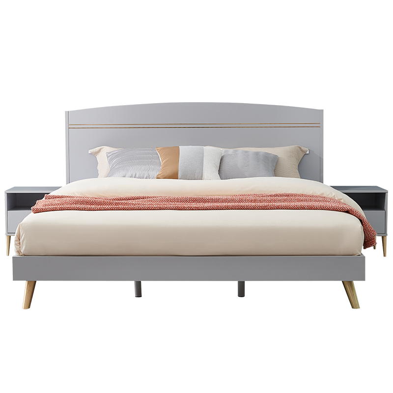 全友家居1.8米1.5m双人床置物现代意式轻奢卧室家具126801