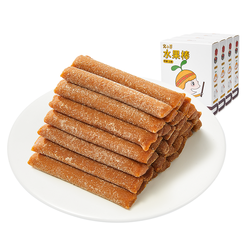 窝小芽水果棒(樱桃水蜜桃)窝小芽一周水果棒草莓山楂水果条零食儿童宝宝46g(15根/盒)