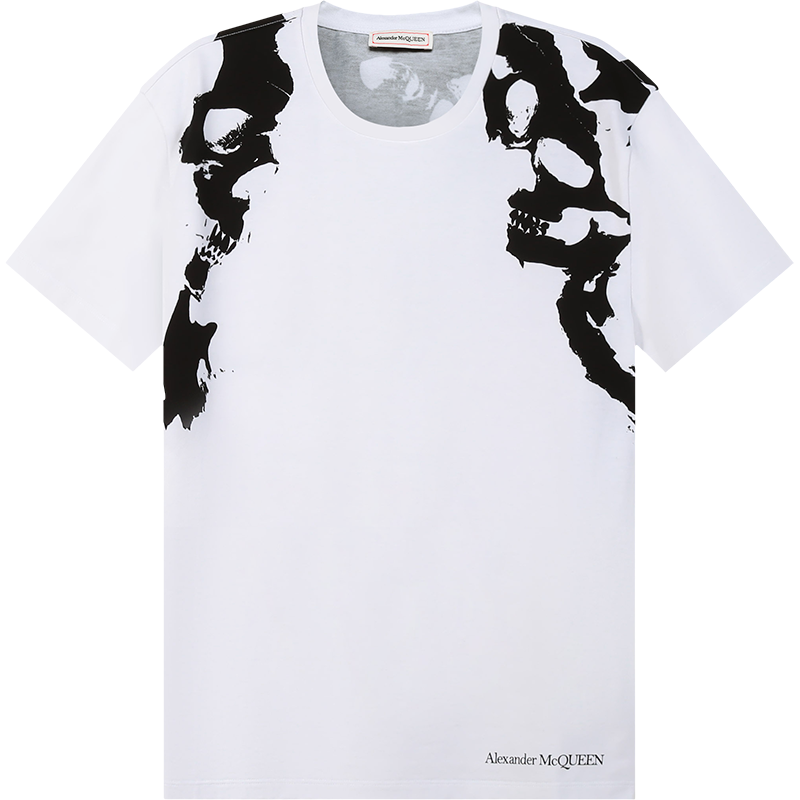 亚历山大·麦昆 ALEXANDER MCQUEEN 男士棉质圆领短袖T恤 682533 QSZ65