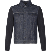 阿玛尼 EMPORIO ARMANI 男士 绵羊毛混纺针织拼接牛仔外套3L1BD9 1DL3Z